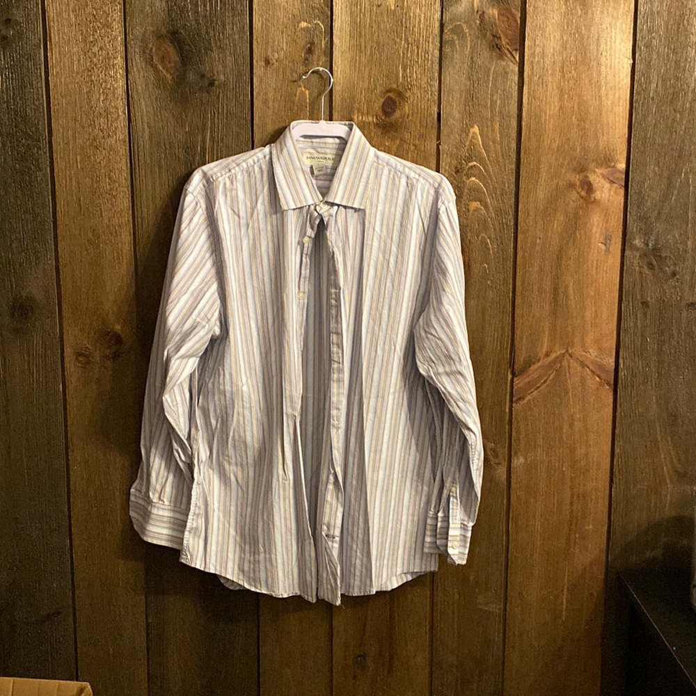 Banana Republic Men’s stripe, button up
